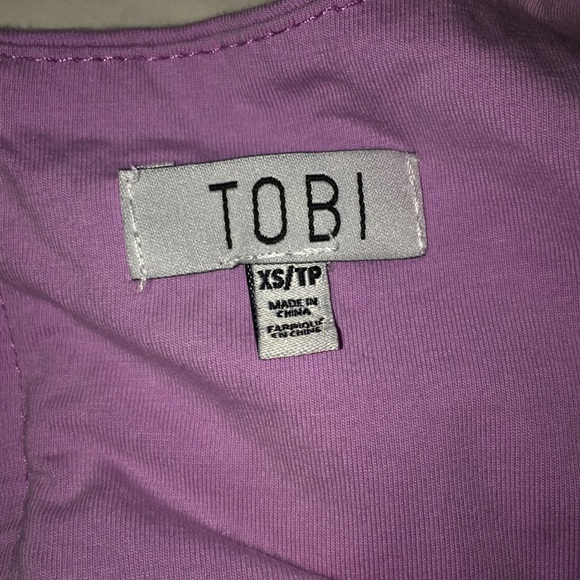 Lavender Tobi crop top with back tie - Picture 6 of 7